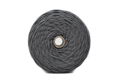 SOFT COTTON CORD ZERO WASTE 4 MM - 1 SINGLE STRAND - CHARCOAL GRAY COLOR