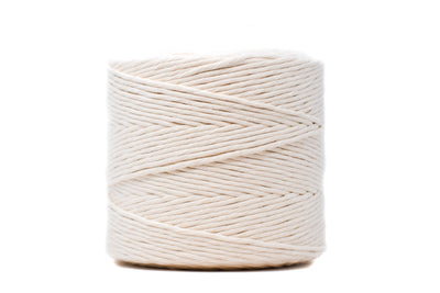 SOFT COTTON CORD ZERO WASTE 4 MM - 1 SINGLE STRAND - NATURAL COLOR