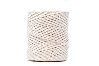 SOFT COTTON CORD ZERO WASTE 4 MM - 1 SINGLE STRAND - NATURAL COLOR