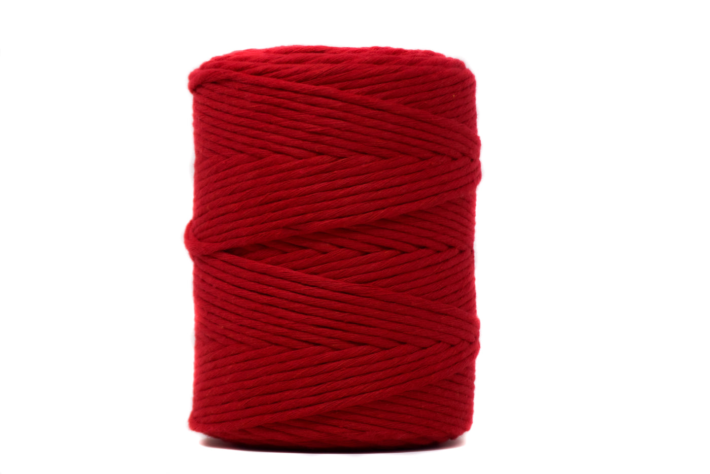 SOFT COTTON CORD ZERO WASTE 4 MM - 1 SINGLE STRAND - RED COLOR