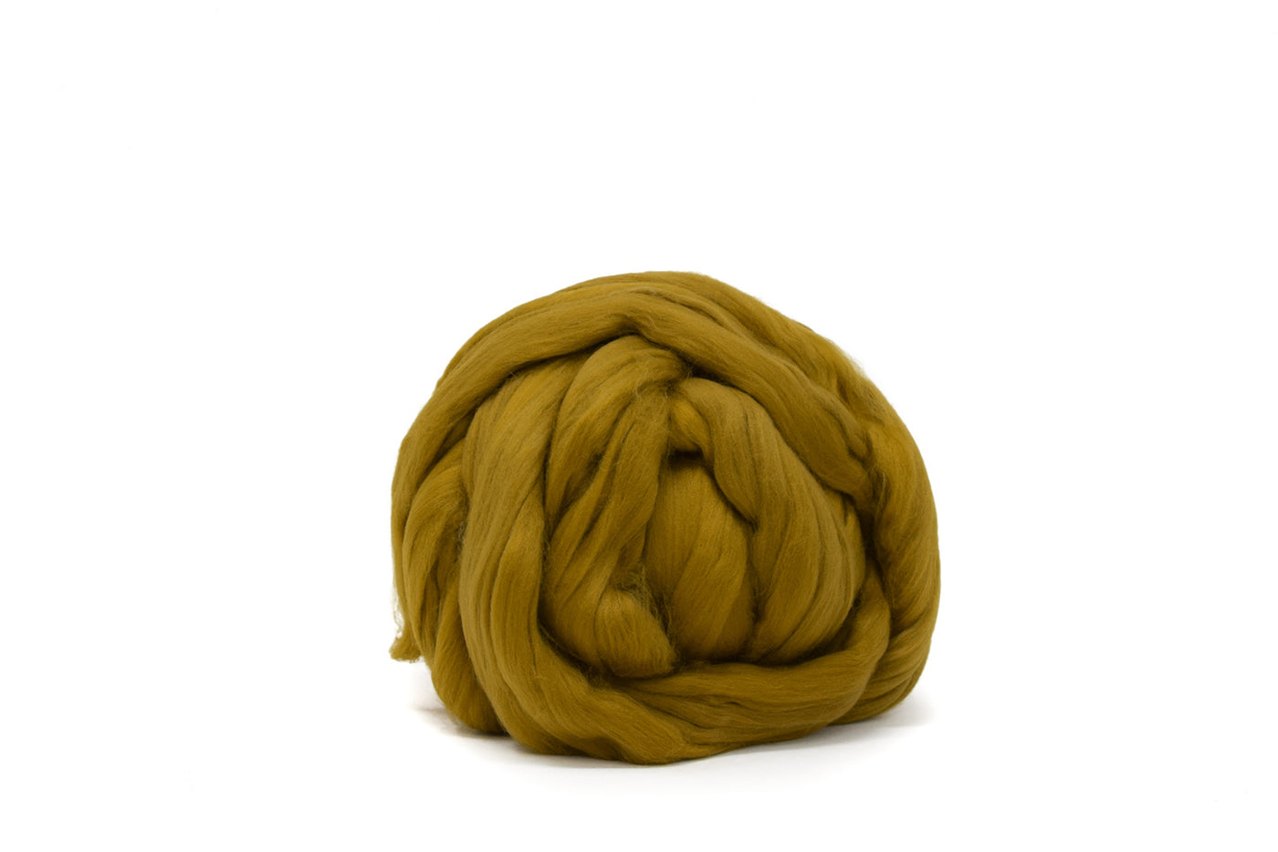 VEGAN ROVING WOOL - GREEN OCHER