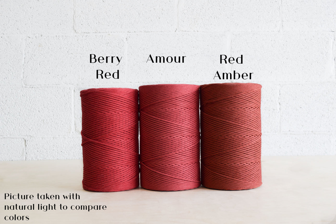 SOFT COTTON CORD ZERO WASTE 4 MM - 1 SINGLE STRAND - RED AMBER COLOR