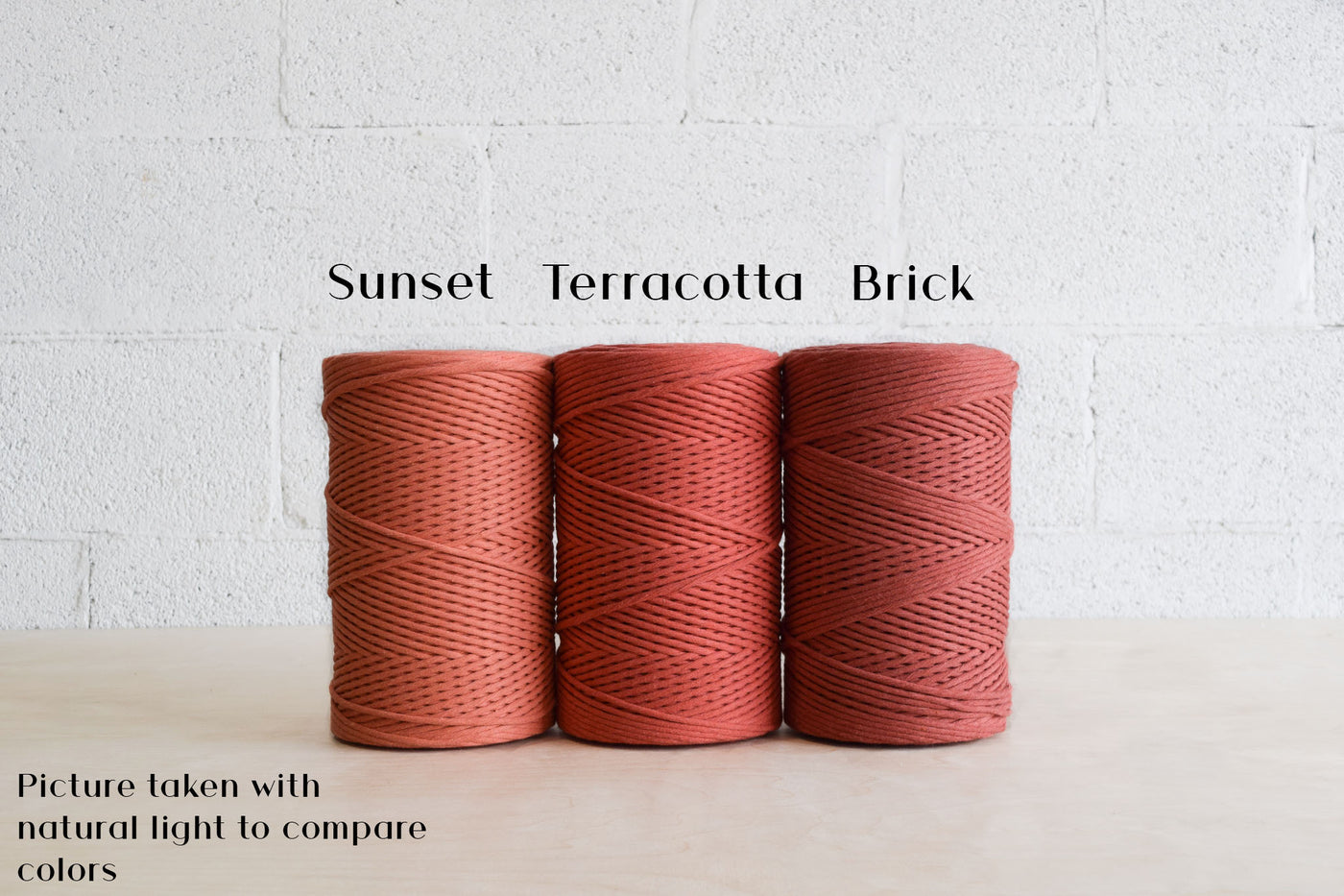 SOFT COTTON CORD ZERO WASTE 4 MM - 1 SINGLE STRAND - TERRACOTTA COLOR