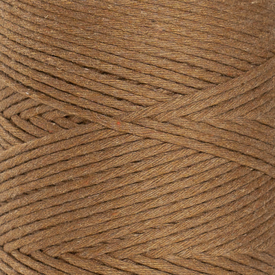 SOFT COTTON CORD ZERO WASTE 2 MM - 1 SINGLE STRAND - CAMEL COLOR