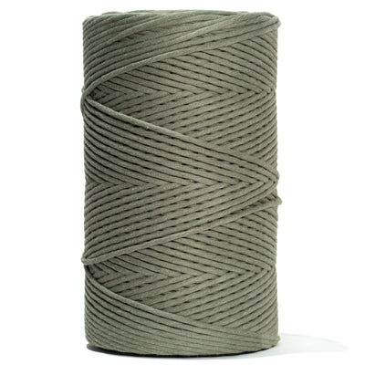 SOFT COTTON CORD ZERO WASTE 4 MM - 1 SINGLE STRAND - BAY LEAF COLOR