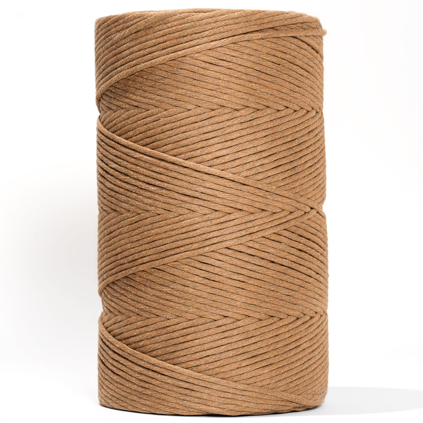 SOFT COTTON CORD ZERO WASTE 4 MM - 1 SINGLE STRAND - CAMEL COLOR