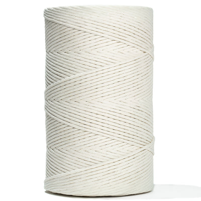 SOFT COTTON CORD ZERO WASTE 4 MM - 1 SINGLE STRAND - NATURAL COLOR