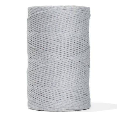 SOFT COTTON CORD ZERO WASTE 4 MM - 1 SINGLE STRAND - CONFETTI GRAY COLOR