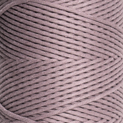 SOFT COTTON CORD ZERO WASTE 4 MM - 1 SINGLE STRAND - DUSTY LAVENDER COLOR