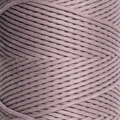 SOFT COTTON CORD ZERO WASTE 4 MM - 1 SINGLE STRAND - DUSTY LAVENDER COLOR