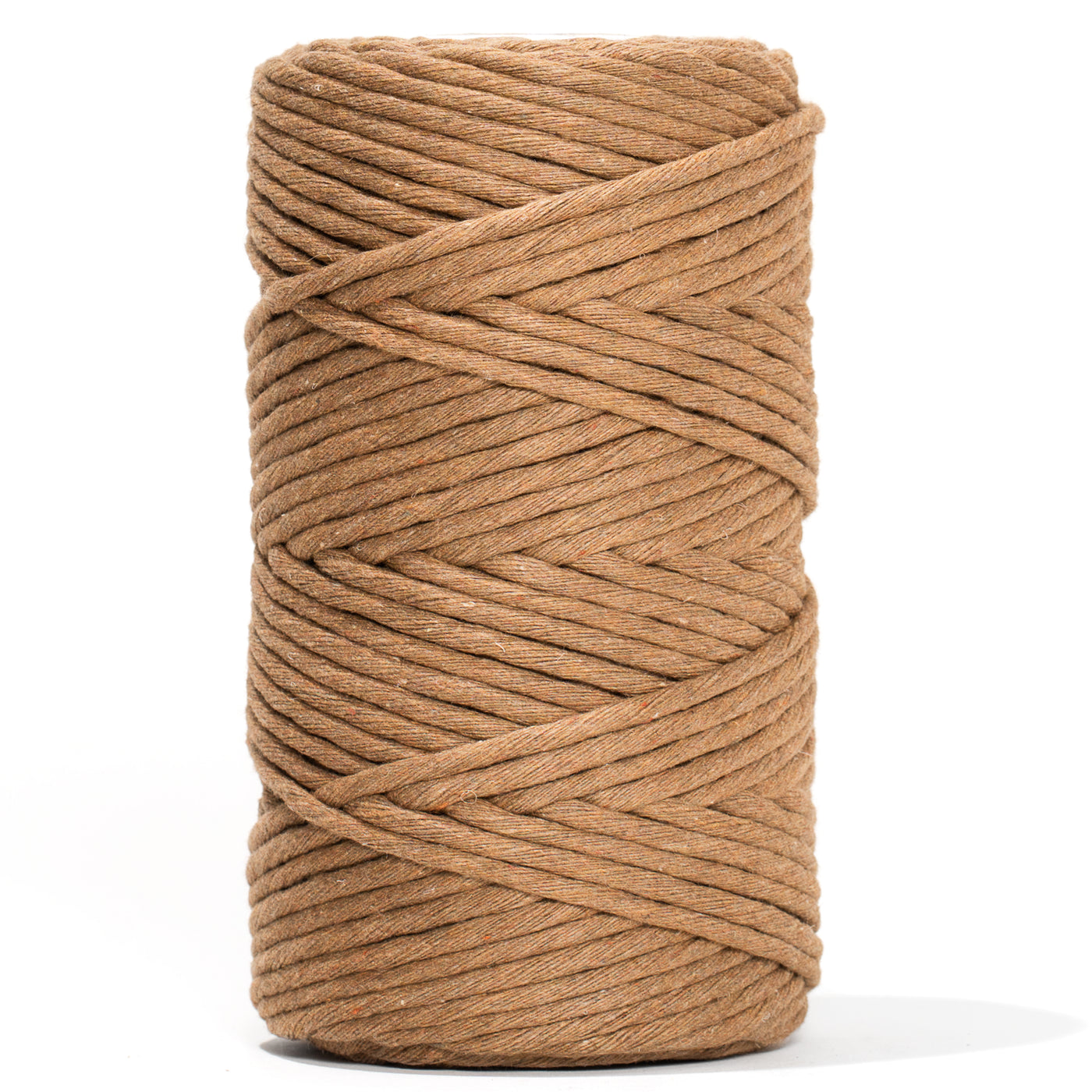 SOFT COTTON CORD ZERO WASTE 4 MM - 1 SINGLE STRAND - CAMEL COLOR