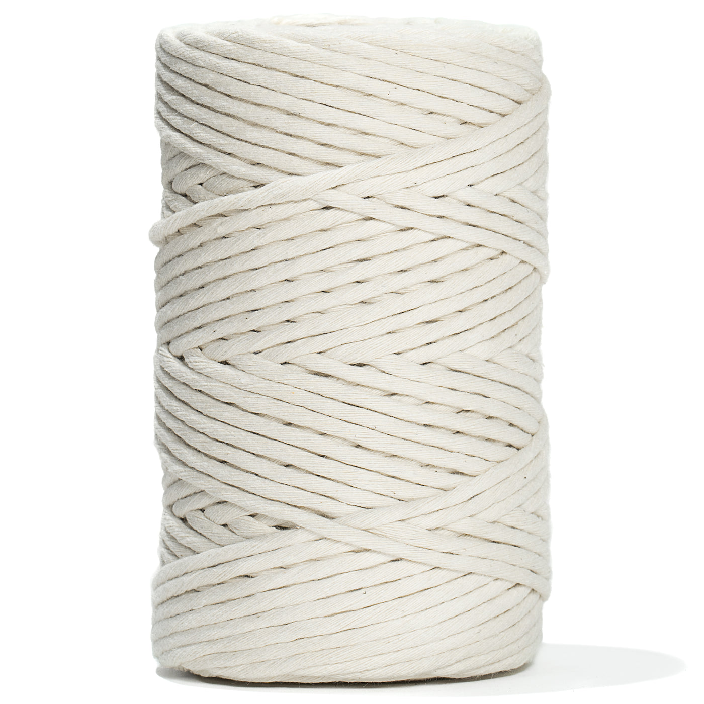 Soft Cotton Cord - Zero Waste - Single Strand 4 mm - Natural Color