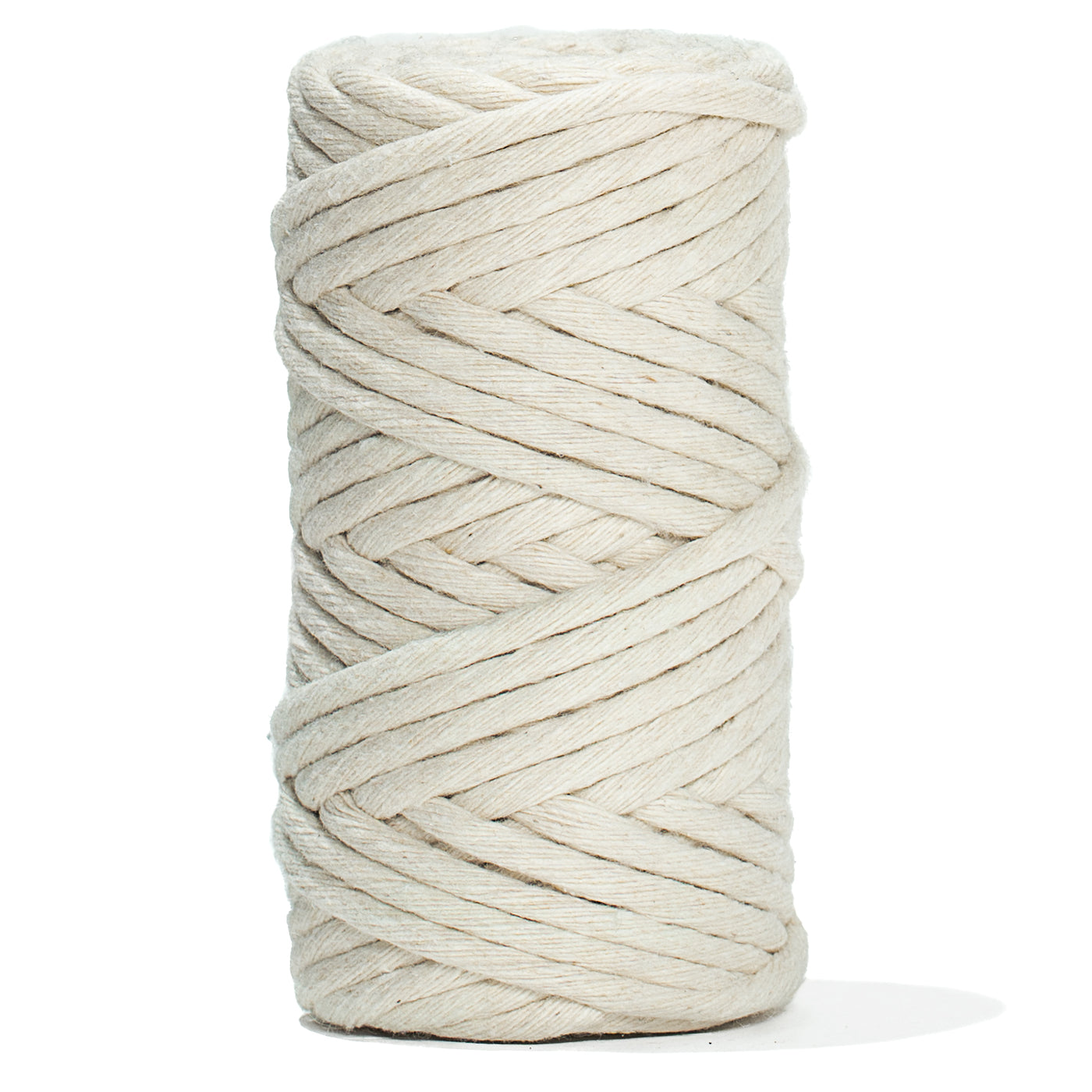 MACRAME SOFT COTTON CORD RECYCLED 4 MM - 1 SINGLE STRAND - IVORY COLOR  GANXXET