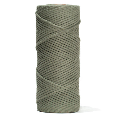 SOFT COTTON CORD ZERO WASTE 4 MM - 1 SINGLE STRAND - BAY LEAF COLOR