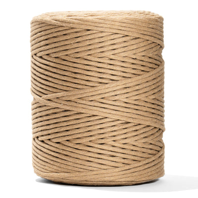 SOFT COTTON CORD ZERO WASTE 4 MM - 1 SINGLE STRAND - TOAST COLOR