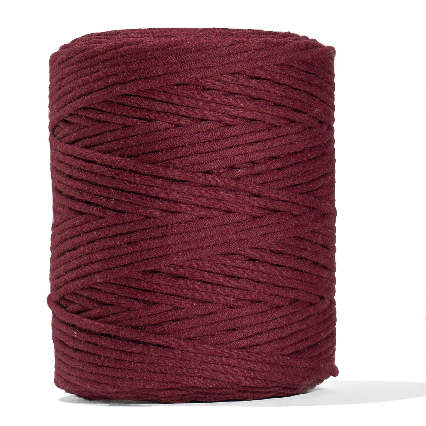 SOFT COTTON CORD ZERO WASTE 4 MM - 1 SINGLE STRAND - BURGUNDY COLOR