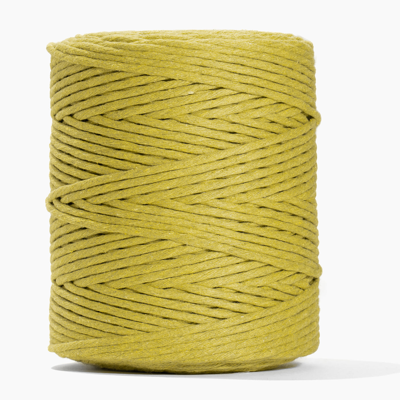 SOFT COTTON CORD ZERO WASTE 4 MM - 1 SINGLE STRAND - CHARTREUSE GREEN COLOR