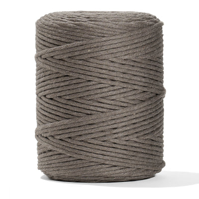 SOFT COTTON CORD ZERO WASTE 4 MM - 1 SINGLE STRAND - DARK TAUPE COLOR