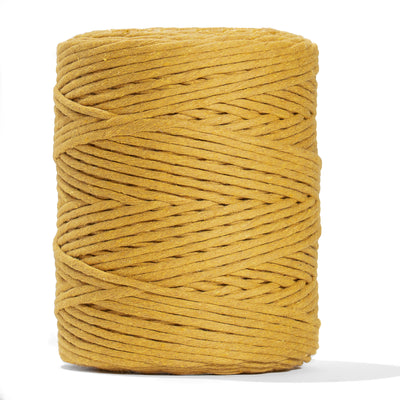 SOFT COTTON CORD ZERO WASTE 4 MM - 1 SINGLE STRAND - MUSTARD COLOR