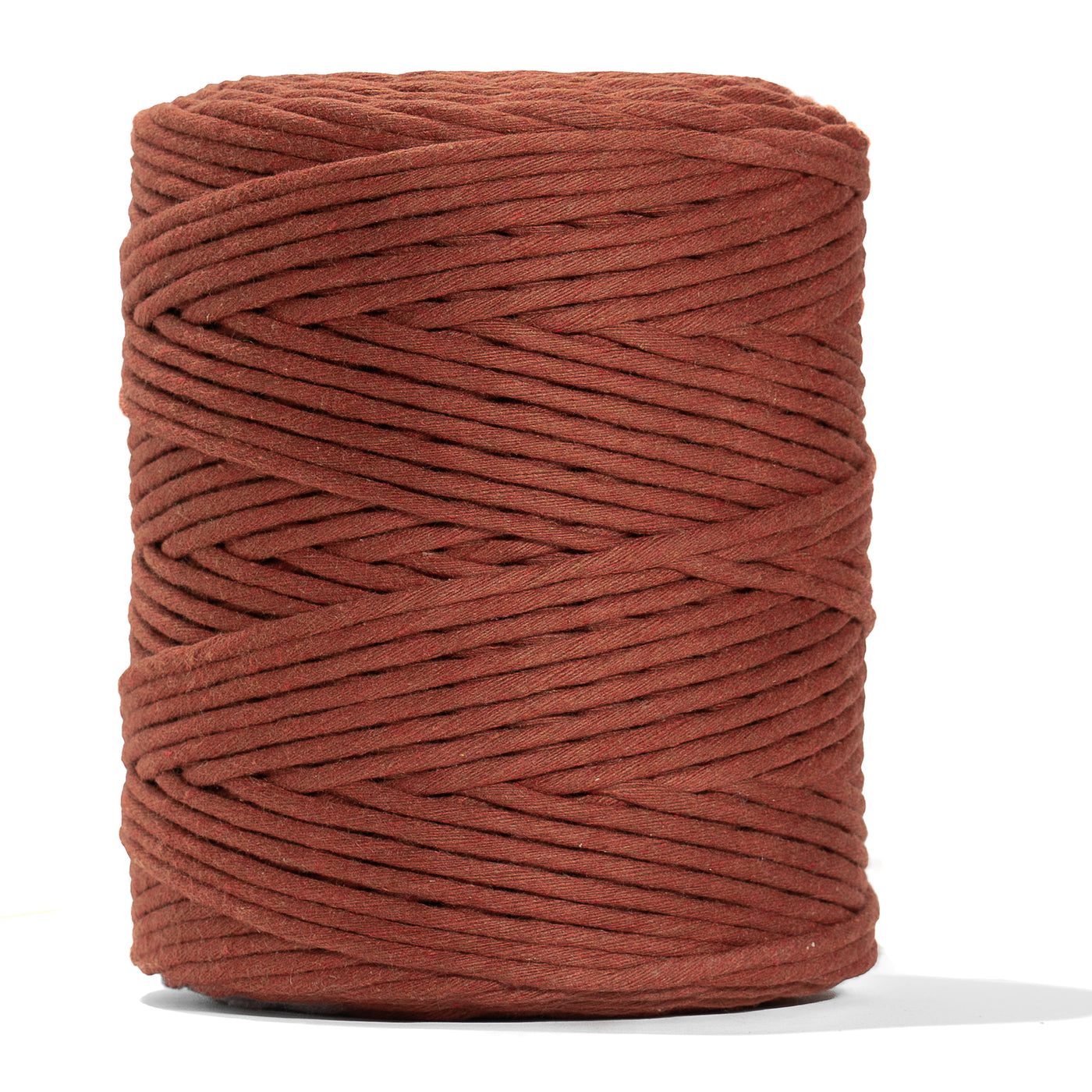 SOFT COTTON CORD ZERO WASTE 4 MM - 1 SINGLE STRAND - RED AMBER COLOR