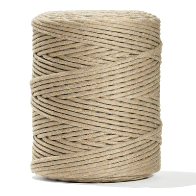 SOFT COTTON CORD ZERO WASTE 4 MM - 1 SINGLE STRAND - SAND COLOR