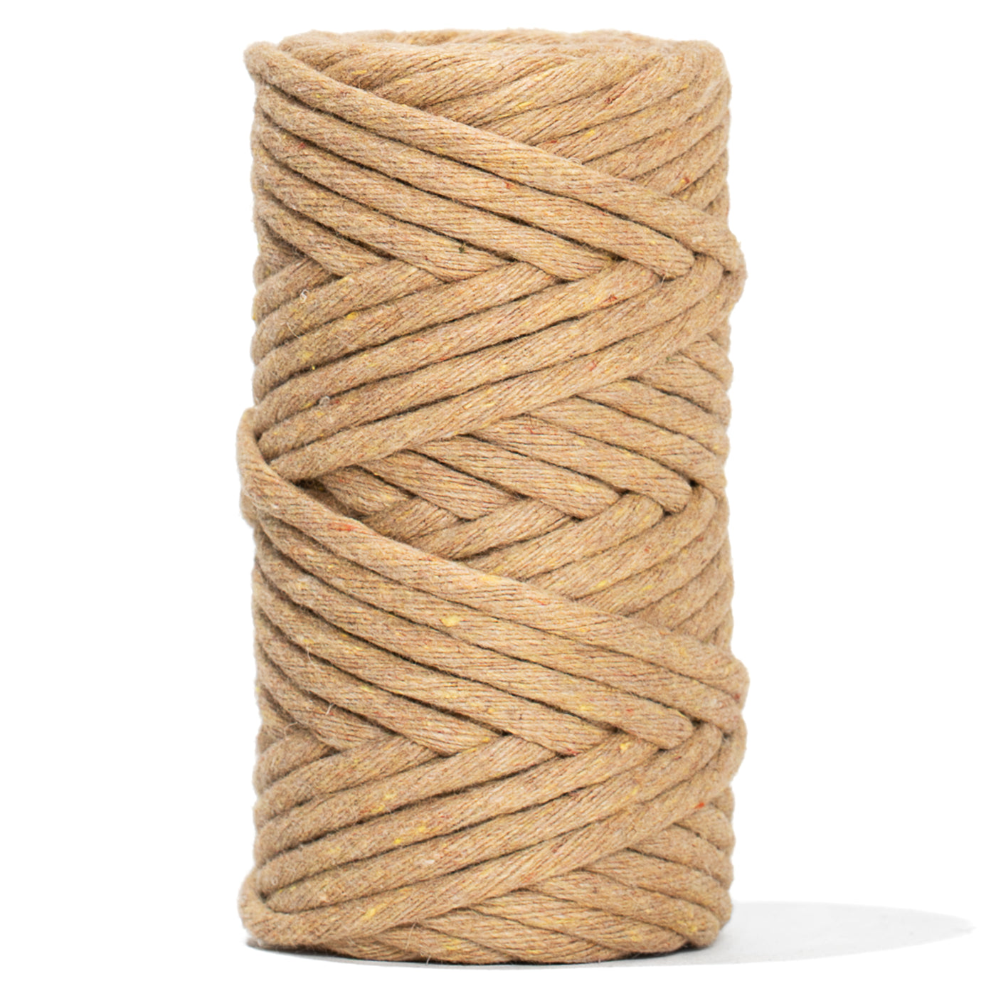MACRAME SOFT COTTON CORD RECYCLED 4 MM - 1 SINGLE STRAND - TOAST COLOR  GANXXET