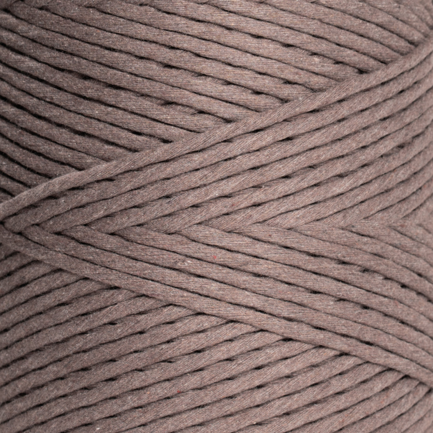 SOFT COTTON CORD ZERO WASTE 4 MM - 1 SINGLE STRAND - WOOD BROWN COLOR