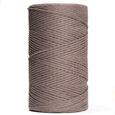 SOFT COTTON CORD ZERO WASTE 4 MM - 1 SINGLE STRAND - WOOD BROWN COLOR