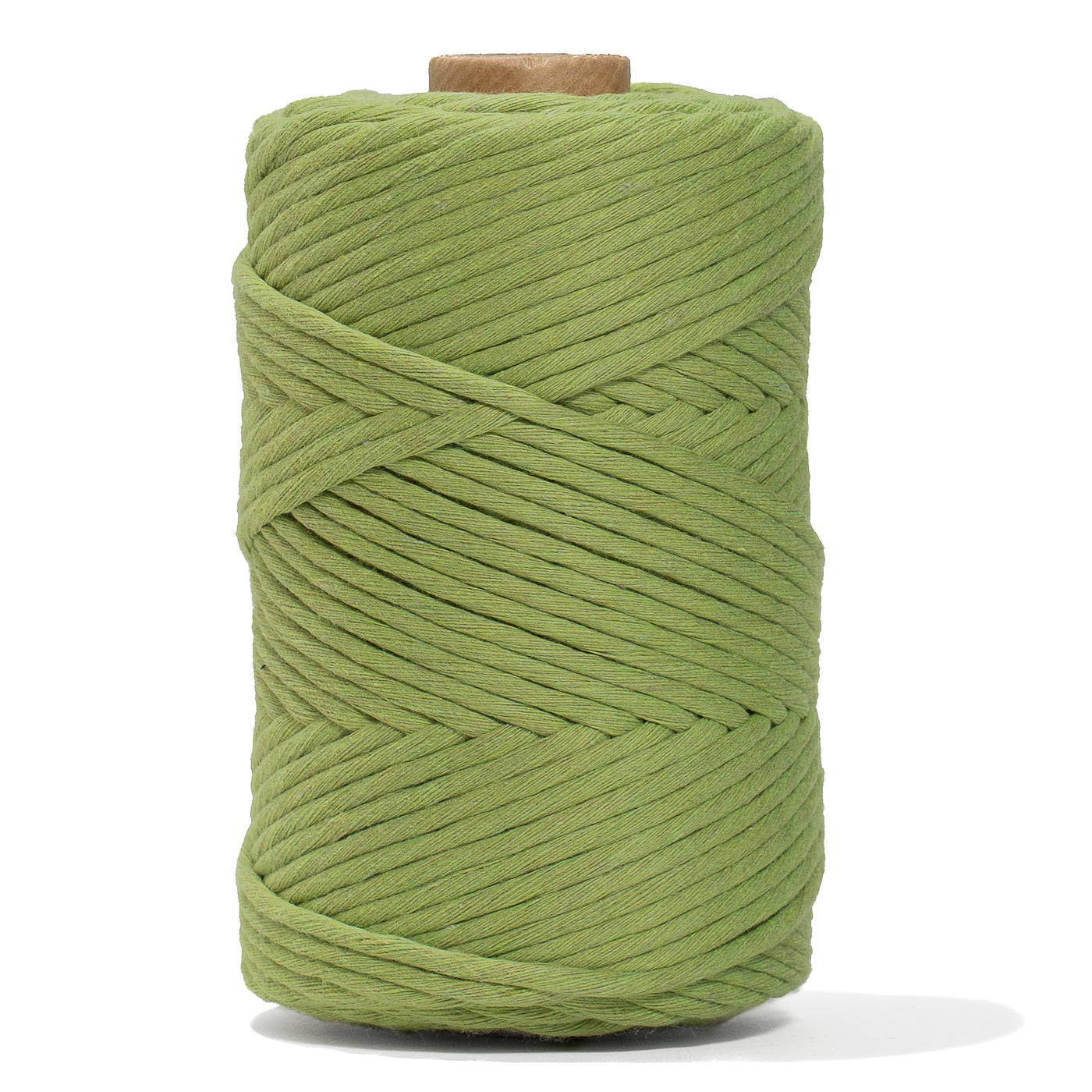 SOFT COTTON CORD ZERO WASTE 4 MM - 1 SINGLE STRAND - APPLE GREEN COLOR