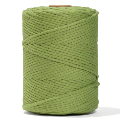 SOFT COTTON CORD ZERO WASTE 4 MM - 1 SINGLE STRAND - APPLE GREEN COLOR