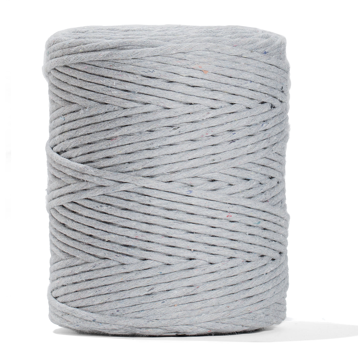 SOFT COTTON CORD ZERO WASTE 4 MM - 1 SINGLE STRAND - CONFETTI GRAY COLOR