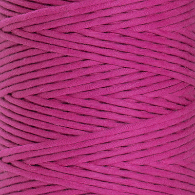 SOFT COTTON CORD ZERO WASTE 4 MM - 1 SINGLE STRAND - RASPBERRY COLOR