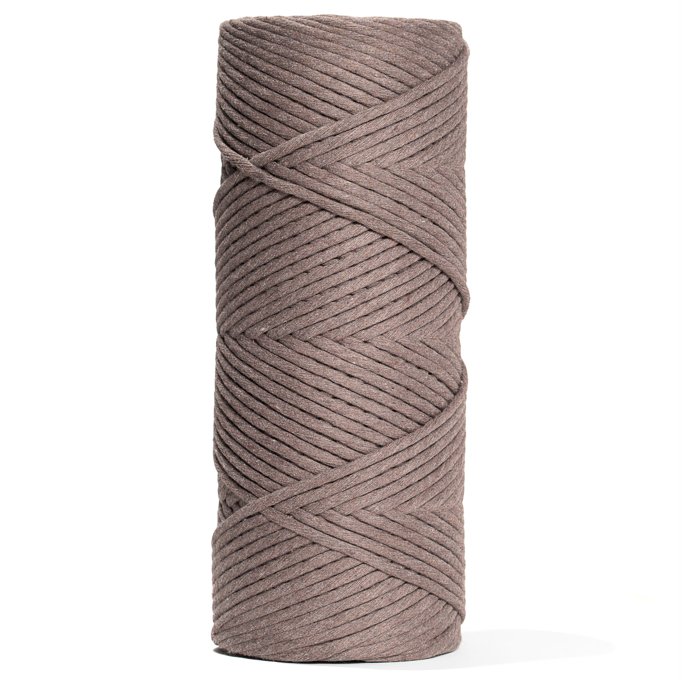 SOFT COTTON CORD ZERO WASTE 4 MM - 1 SINGLE STRAND - WOOD BROWN COLOR