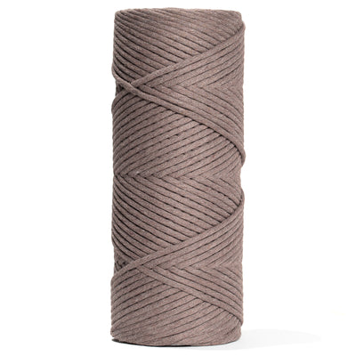 SOFT COTTON CORD ZERO WASTE 4 MM - 1 SINGLE STRAND - WOOD BROWN COLOR