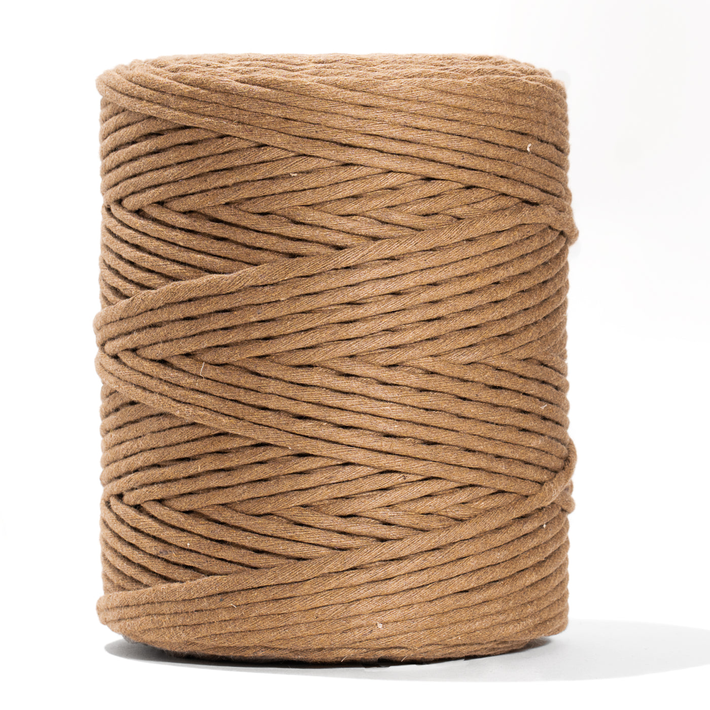 SOFT COTTON CORD ZERO WASTE 4 MM - 1 SINGLE STRAND - CAMEL COLOR