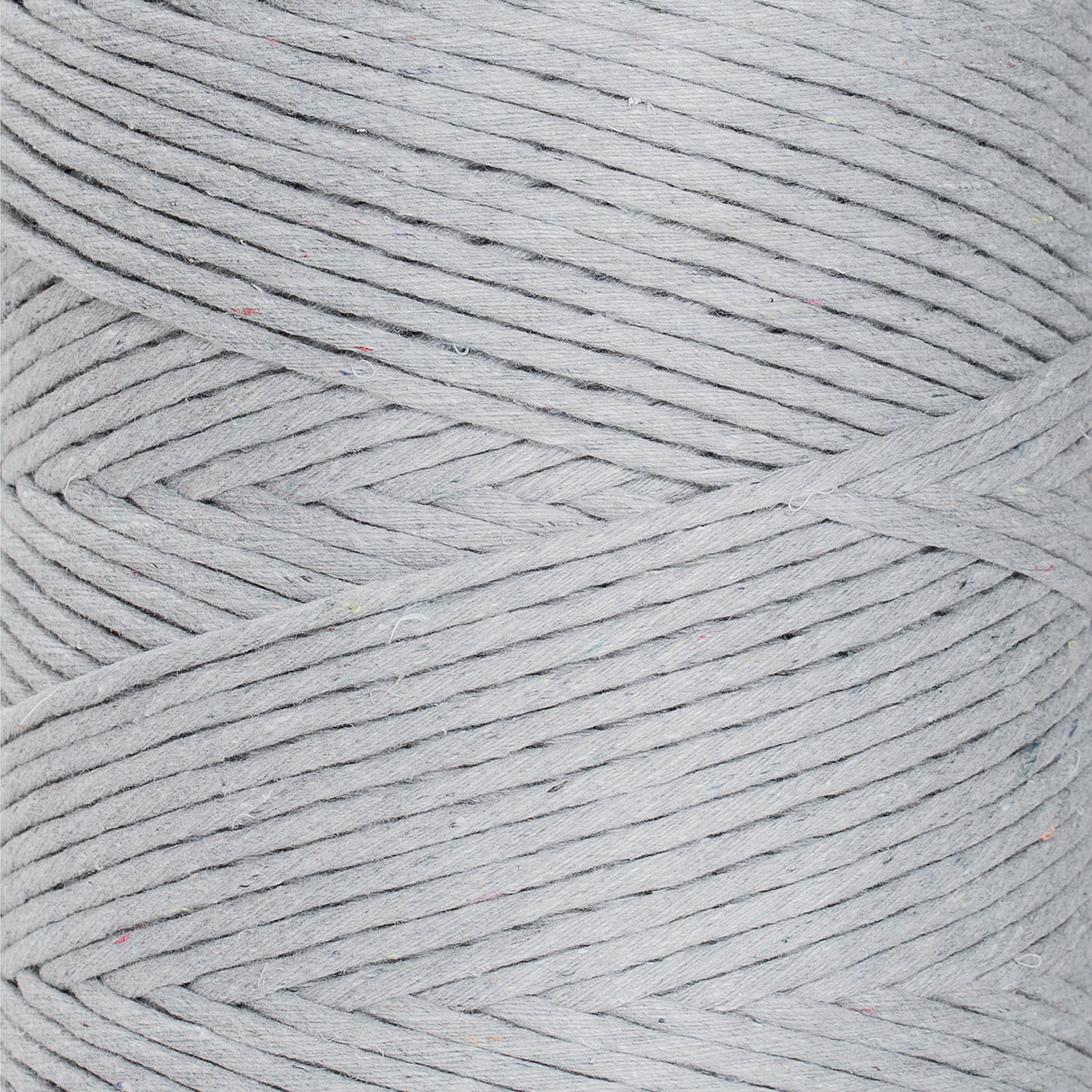 SOFT COTTON CORD ZERO WASTE 4 MM - 1 SINGLE STRAND - CONFETTI GRAY COLOR
