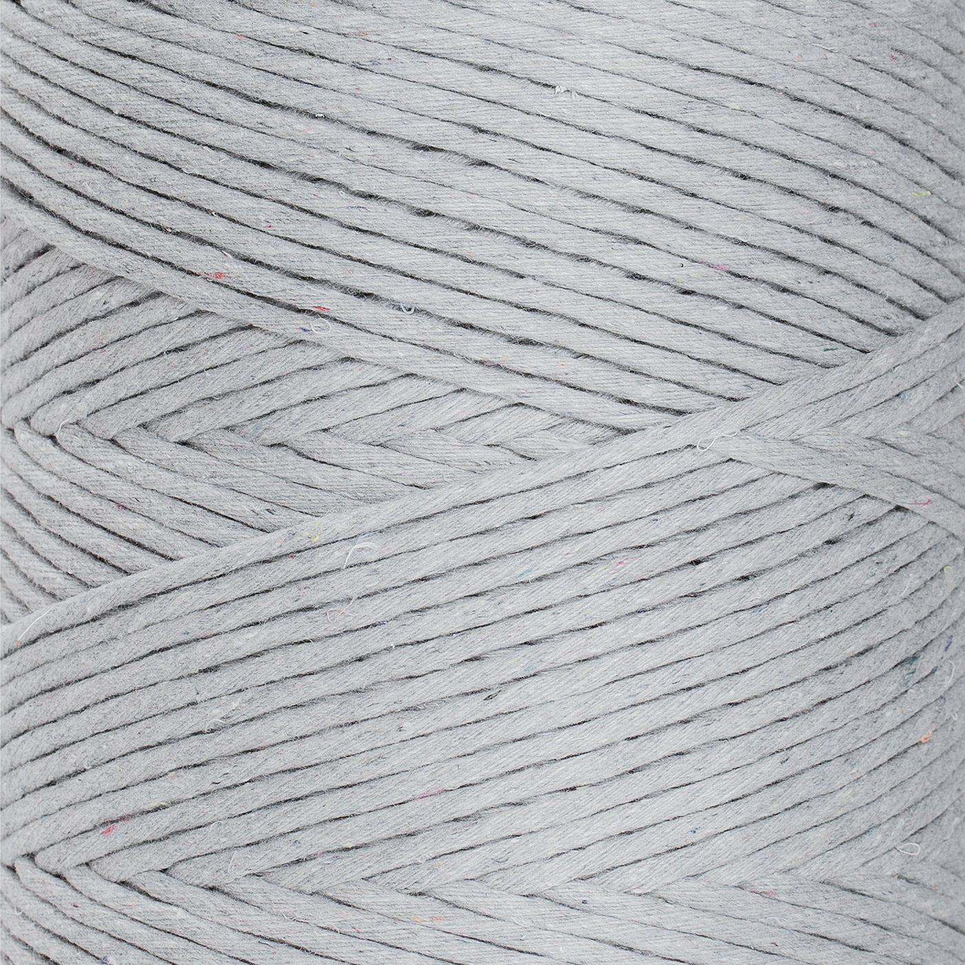 SOFT COTTON CORD ZERO WASTE 4 MM - 1 SINGLE STRAND - CONFETTI GRAY COLOR