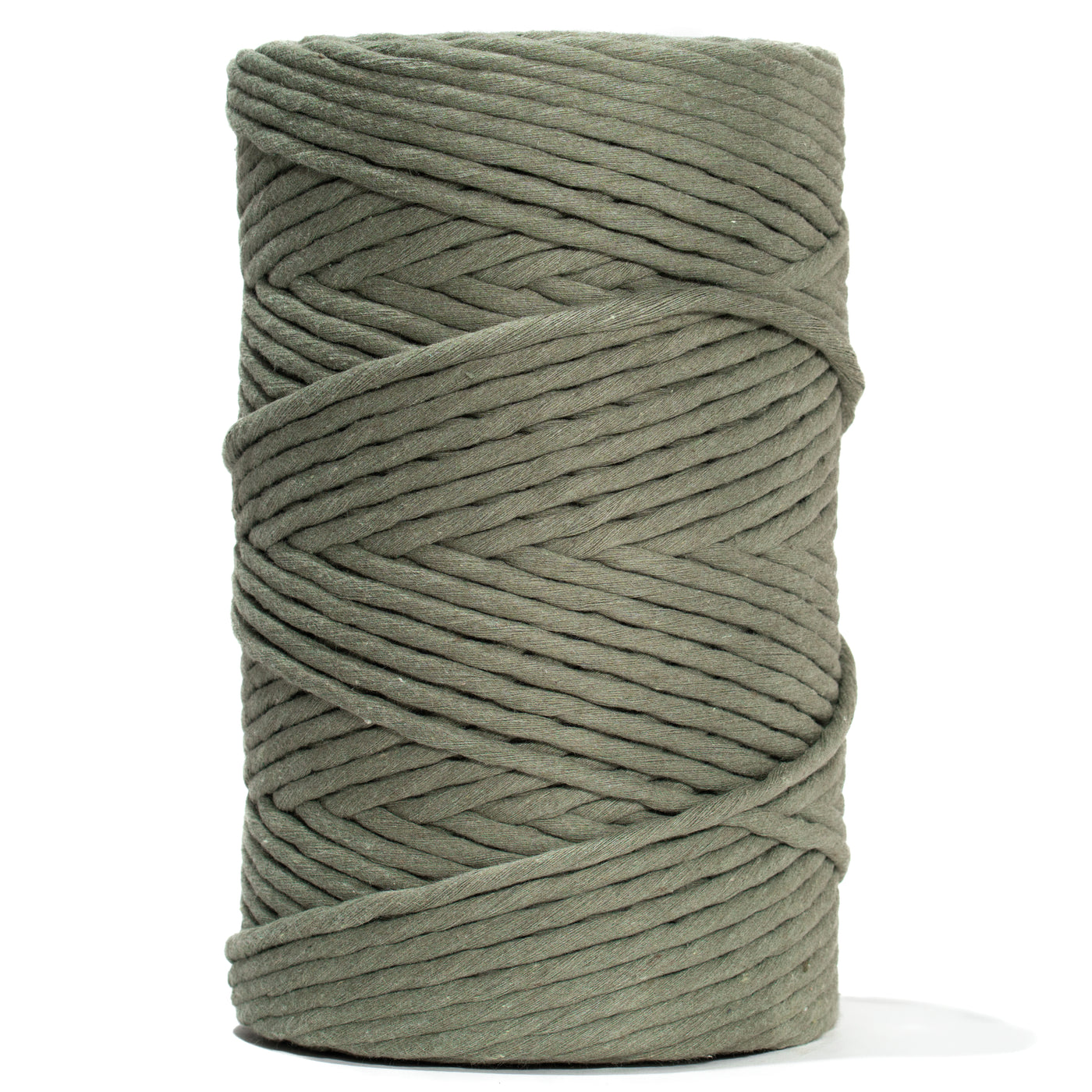 SOFT COTTON CORD ZERO WASTE 6 MM - 1 SINGLE STRAND - BAY LEAF COLOR