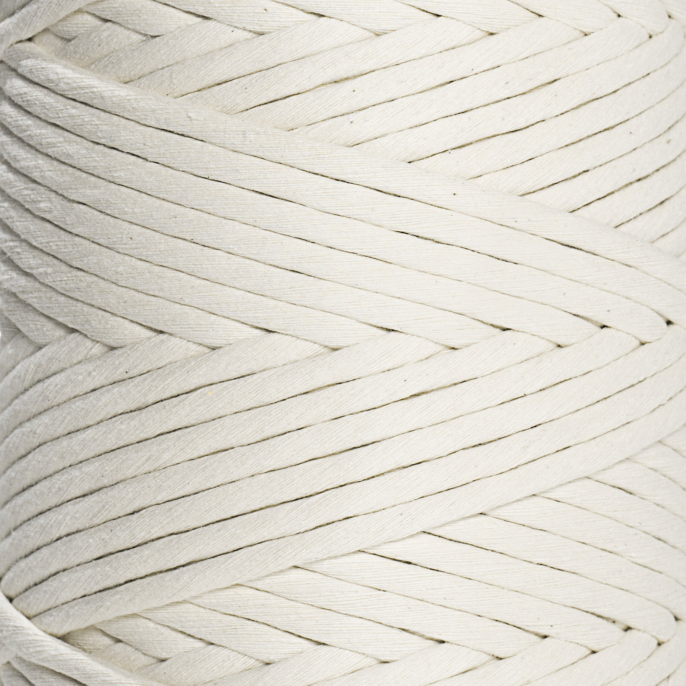 SOFT COTTON CORD ZERO WASTE 6 MM - 1 SINGLE STRAND - NATURAL COLOR