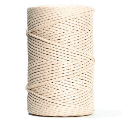 SOFT COTTON CORD ZERO WASTE 6 MM - 1 SINGLE STRAND - ALMOND COLOR