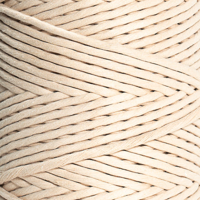 SOFT COTTON CORD ZERO WASTE 6 MM - 1 SINGLE STRAND - ALMOND COLOR