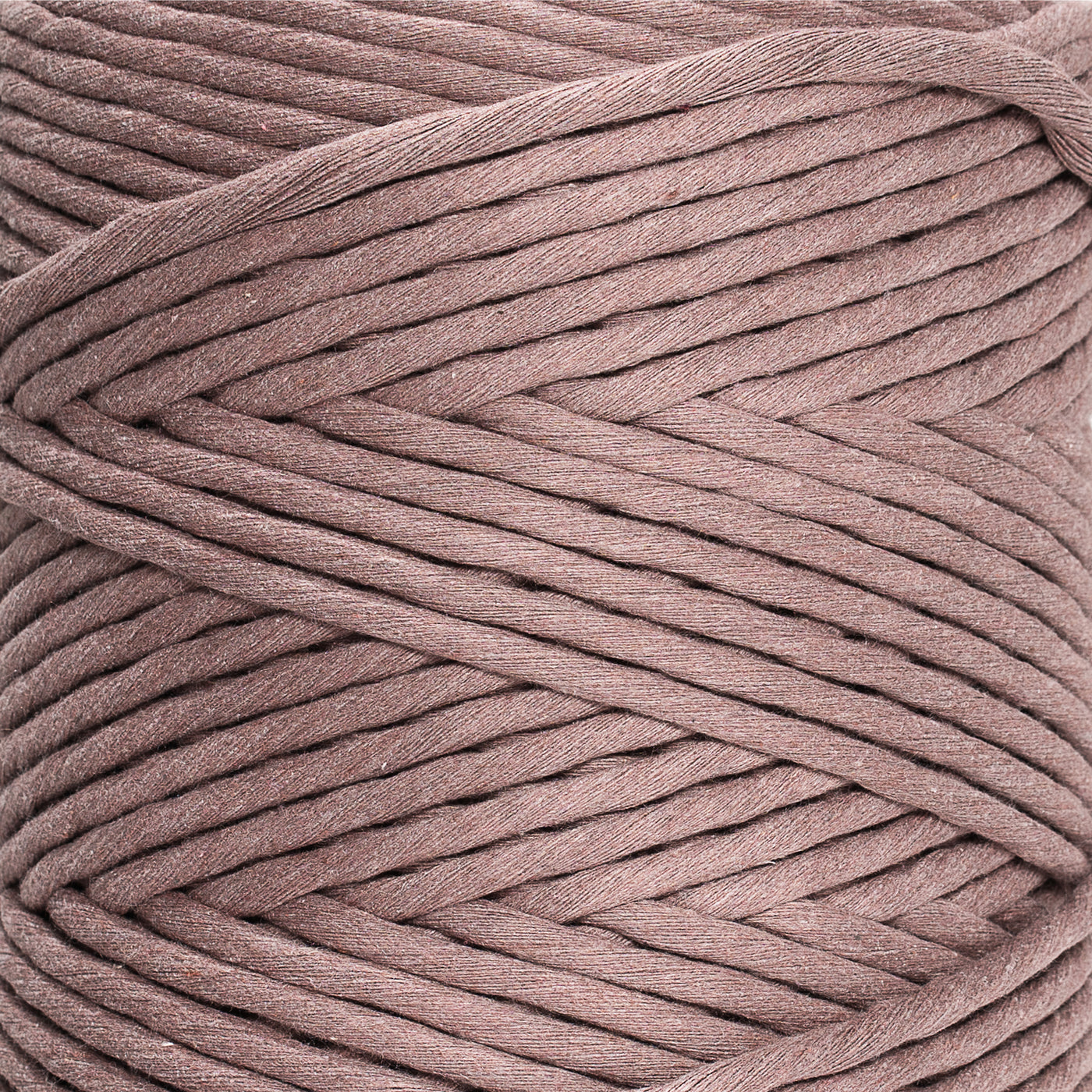 SOFT COTTON CORD ZERO WASTE 6 MM - 1 SINGLE STRAND - MINK COLOR