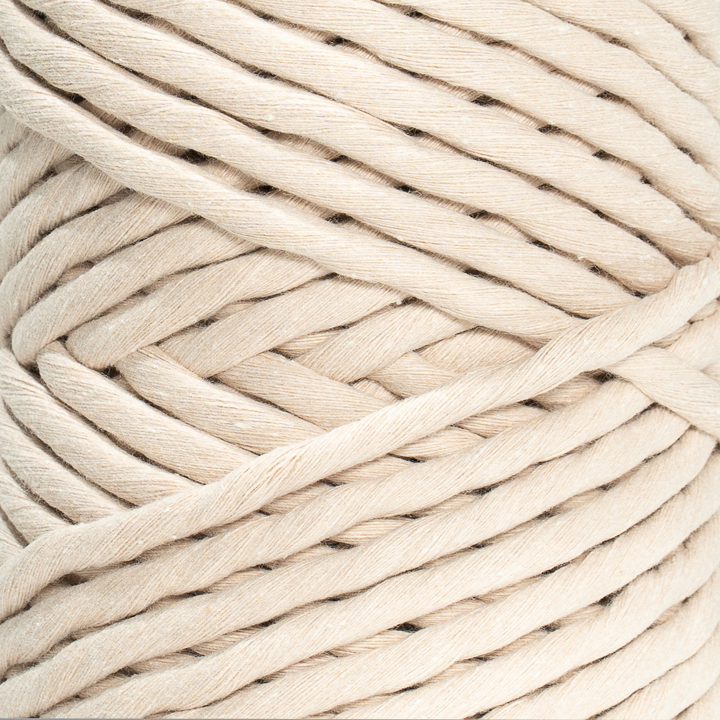 JUMBO SOFT COTTON CORD ZERO WASTE 8 MM - 1 SINGLE STRAND - ALMOND COLOR