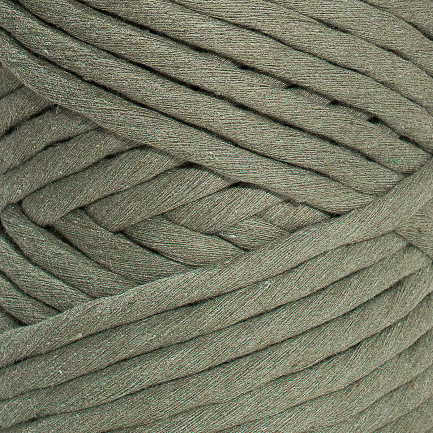 JUMBO SOFT COTTON CORD ZERO WASTE 8 MM - 1 SINGLE STRAND - BAY LEAF COLOR