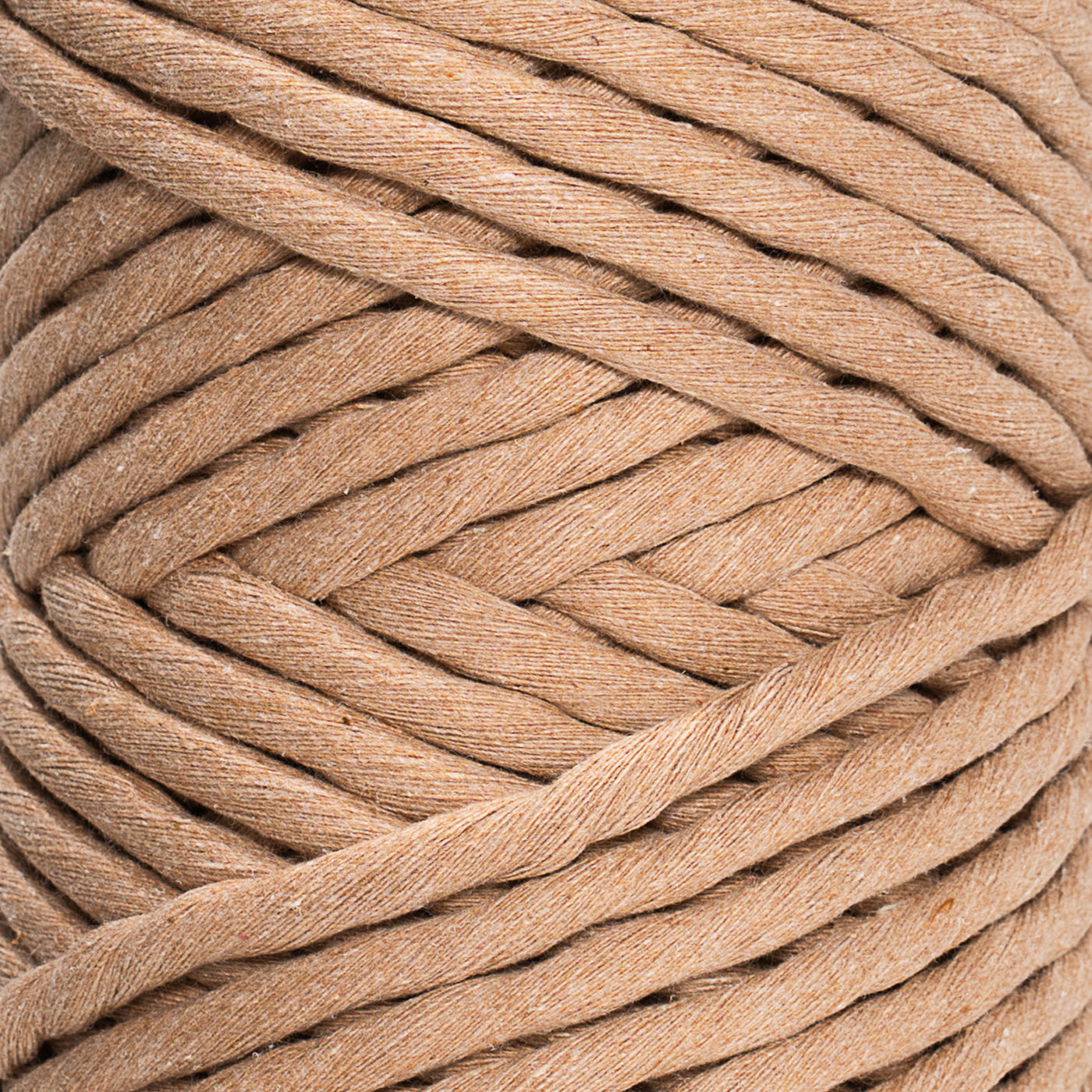 JUMBO SOFT COTTON CORD ZERO WASTE 8 MM - 1 SINGLE STRAND - COCOA COLOR