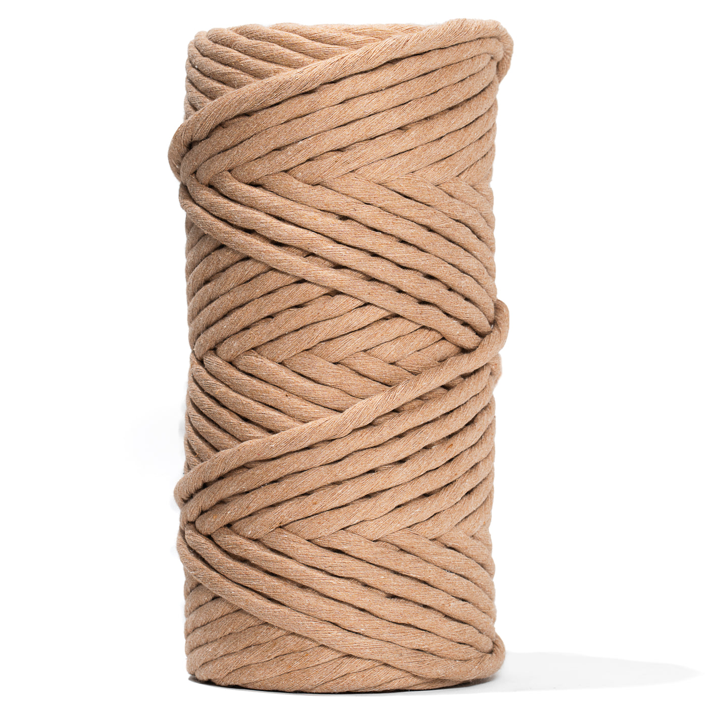 JUMBO SOFT COTTON CORD ZERO WASTE 8 MM - 1 SINGLE STRAND - COCOA COLOR