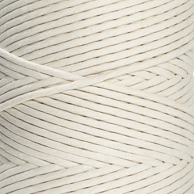 JUMBO SOFT COTTON CORD ZERO WASTE 8 MM - 1 SINGLE STRAND  - NATURAL COLOR