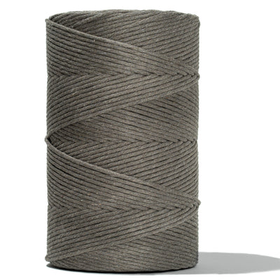 SOFT COTTON CORD ZERO WASTE 4 MM - 1 SINGLE STRAND - DARK TAUPE COLOR