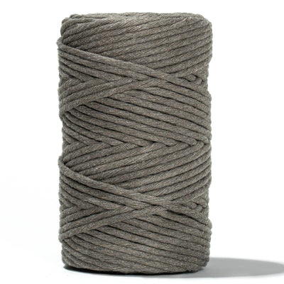 SOFT COTTON CORD ZERO WASTE 4 MM - 1 SINGLE STRAND - DARK TAUPE COLOR