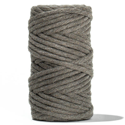 SOFT COTTON CORD ZERO WASTE 4 MM - 1 SINGLE STRAND - DARK TAUPE COLOR